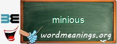 WordMeaning blackboard for minious